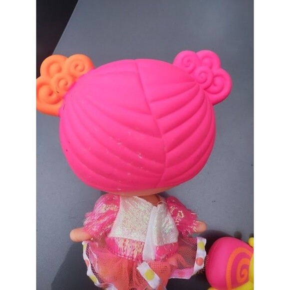 Lalaloopsy Littles Lolly Candy Ribbon Colorful Doll Toy Pink Orange Yellow Bows - Picture 9 of 10